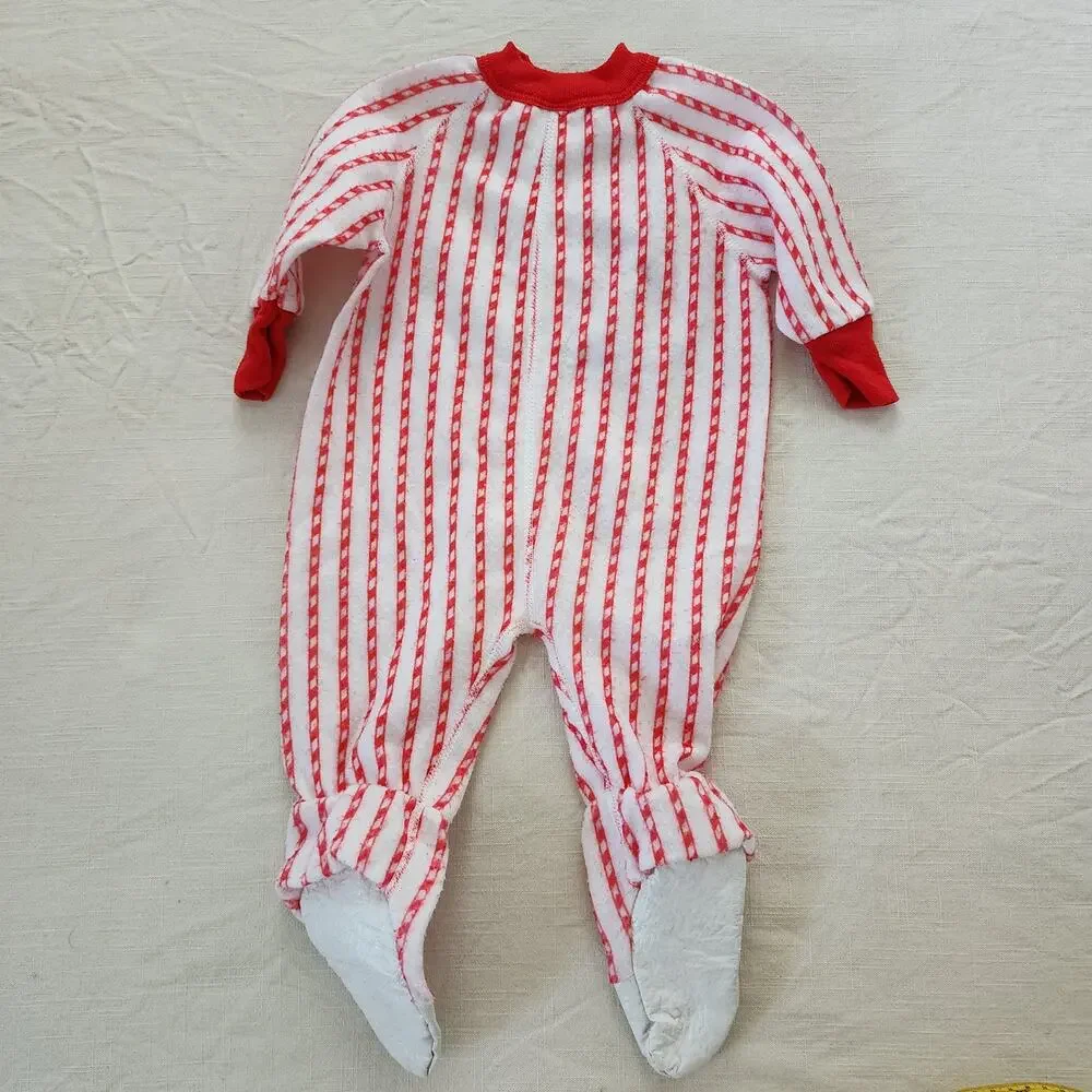 Vintage Santa Mouse Footed PJs 6-9 months